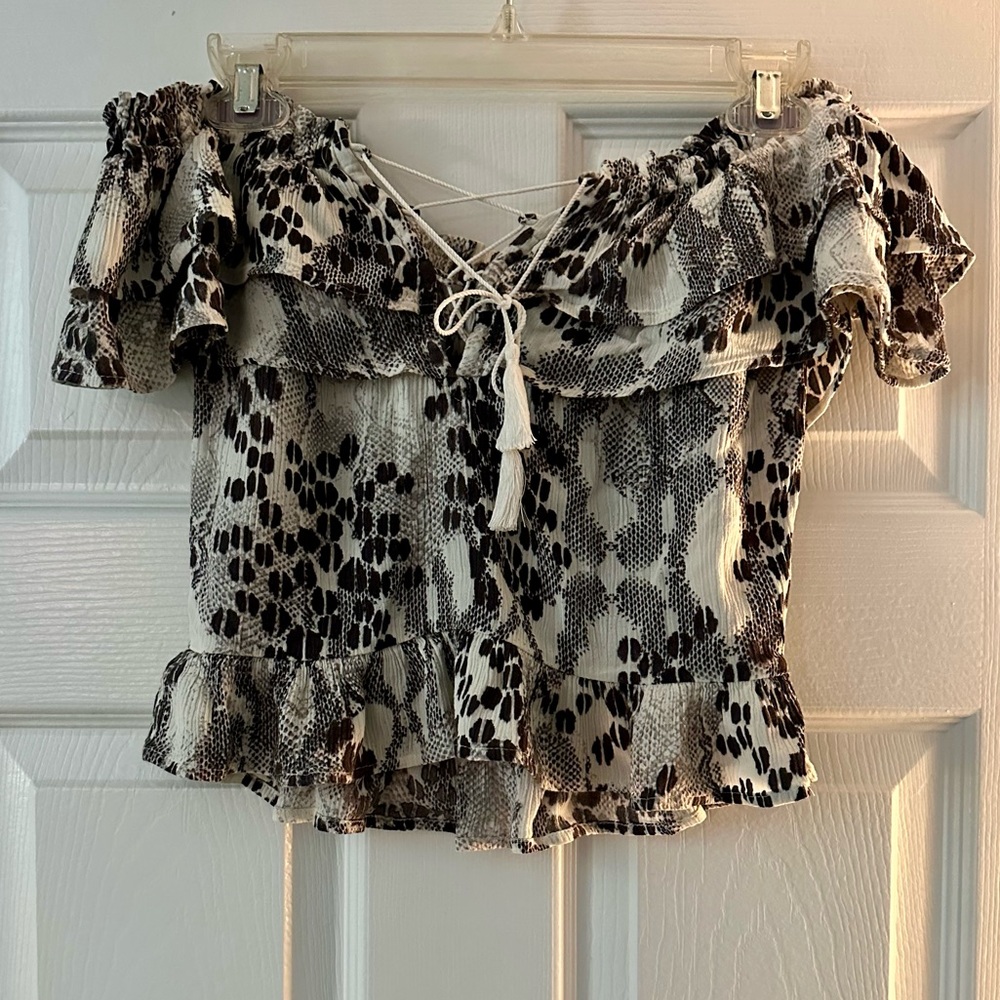 Express Off shoulder crop Gypsy Top by